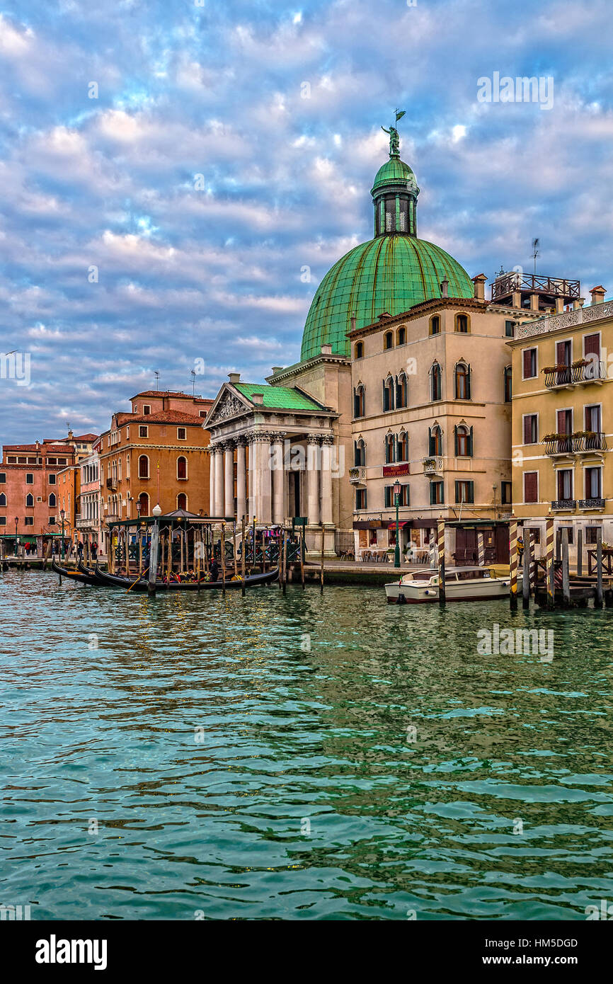 Italy Veneto Venezia  Canal Grande Church Of San Simeon Piccolo Stock Photo