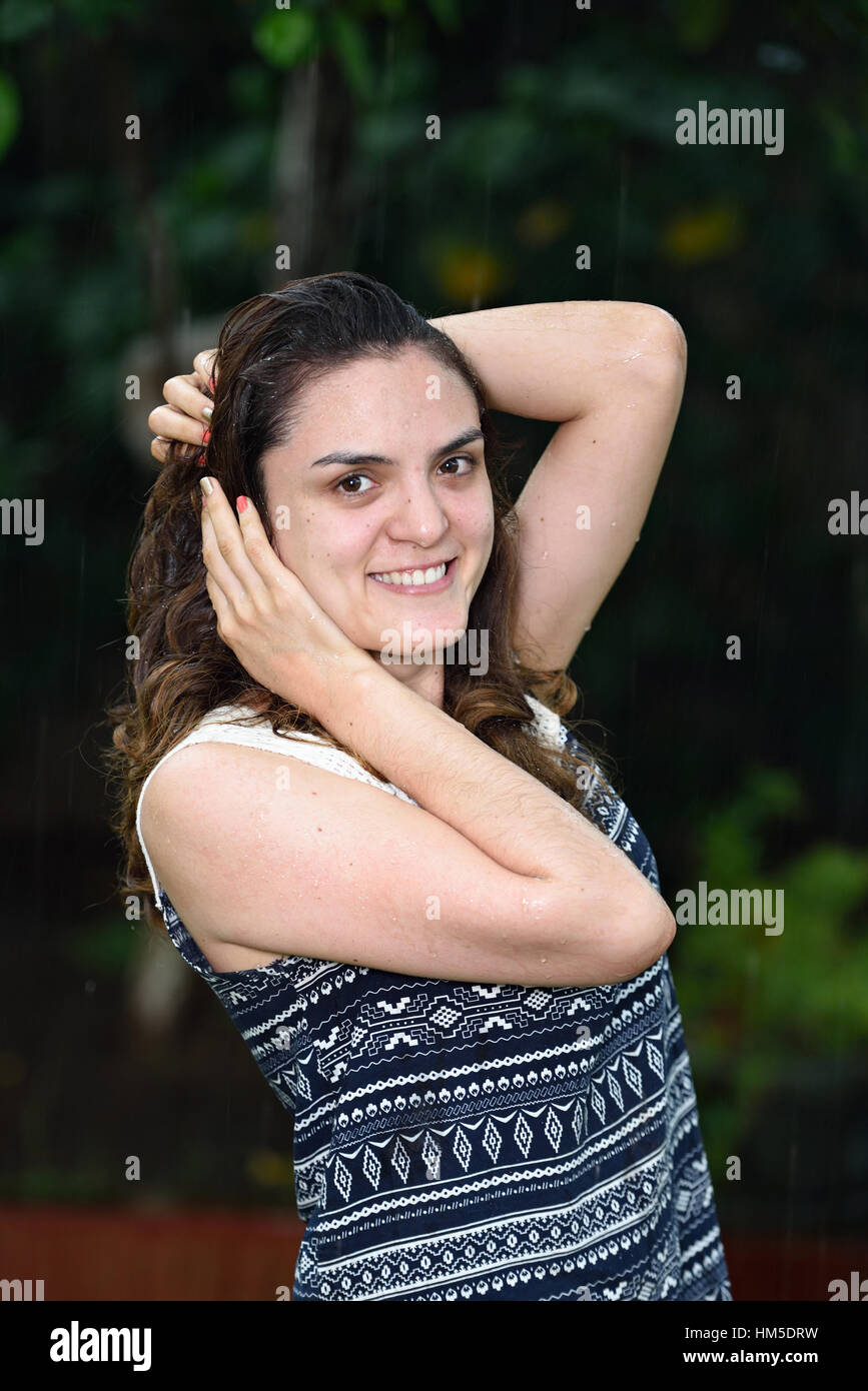 Girl wet shower hires stock photography and images Alamy