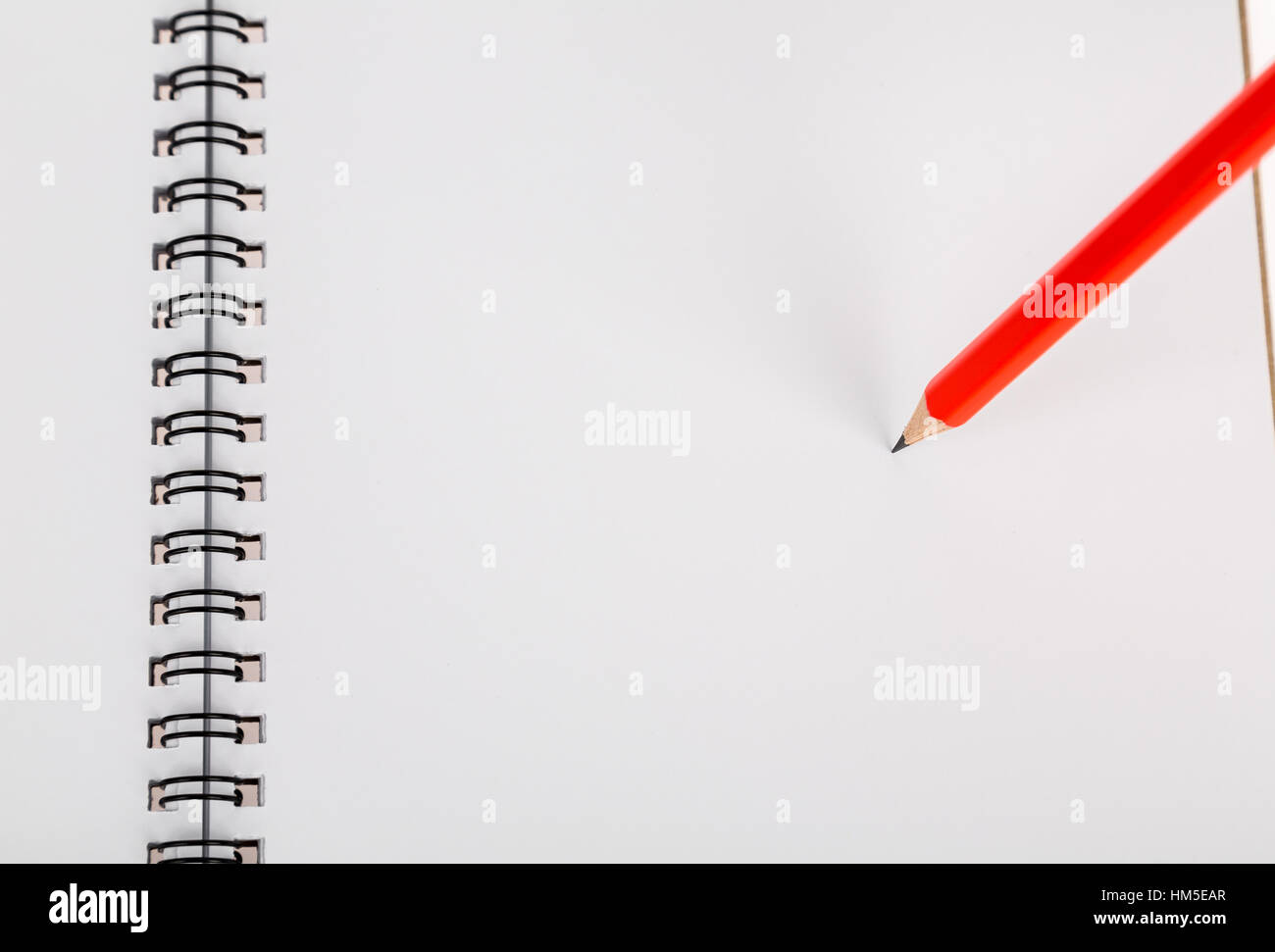 Pencil on notebook Stock Photo Alamy
