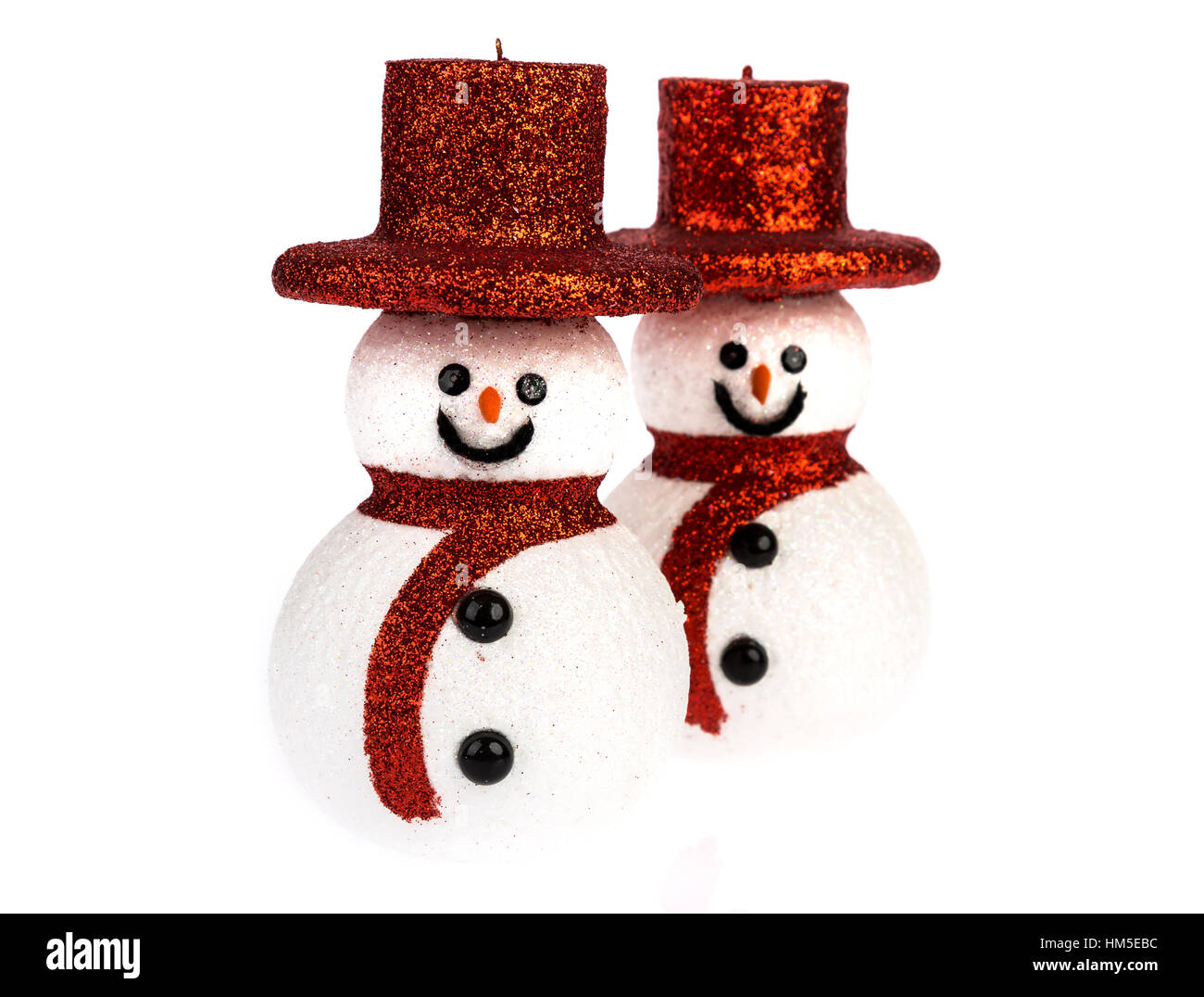 Snowman isolated on white Stock Photo - Alamy