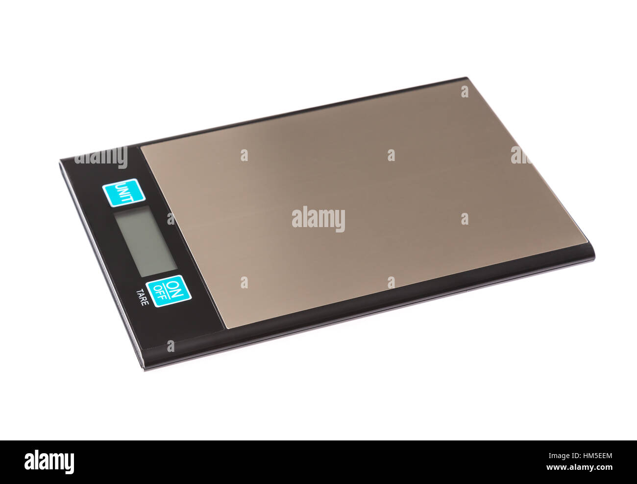 Digital scales on white background Stock Photo Alamy