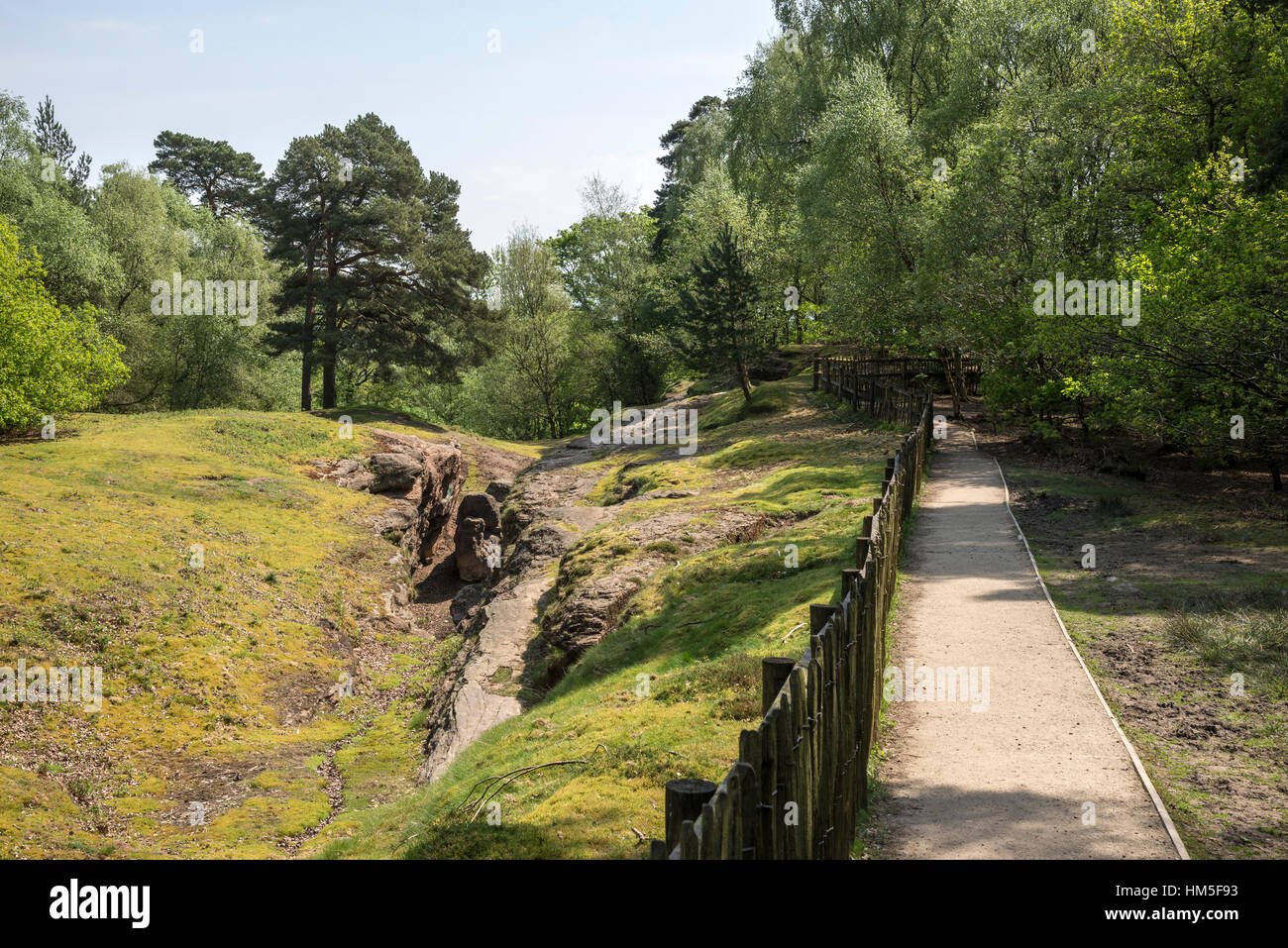 Engine vein copper mine at Alderley edge in Cheshire, England Stock