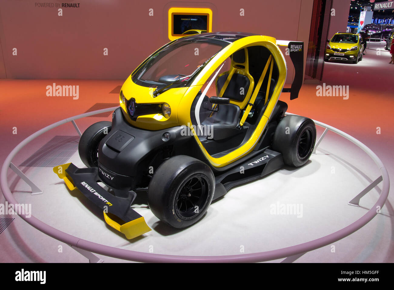FRANKFURT, GERMANY - SEP 13: Twizy Renault Sport F1 at the IAA motor show on Sep 13, 2013 in Frankfurt. More than 1.000 exhibitors from 35 countries a Stock Photo