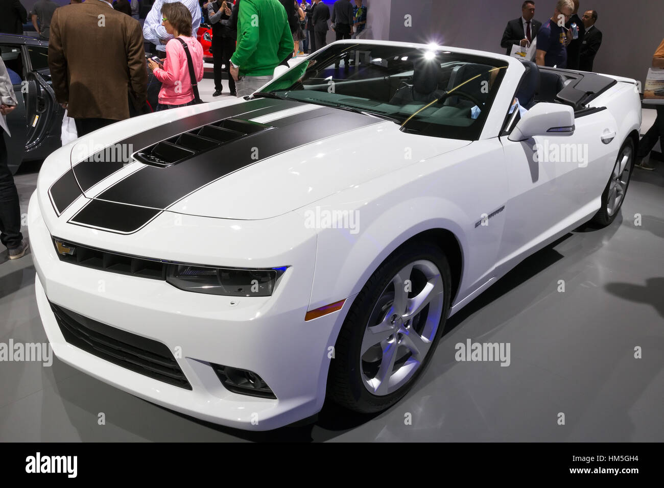 FRANKFURT, GERMANY - SEP 13: Chevrolet Camaro at the IAA motor show on Sep 13, 2013 in Frankfurt. More than 1.000 exhibitors from 35 countries are pre Stock Photo