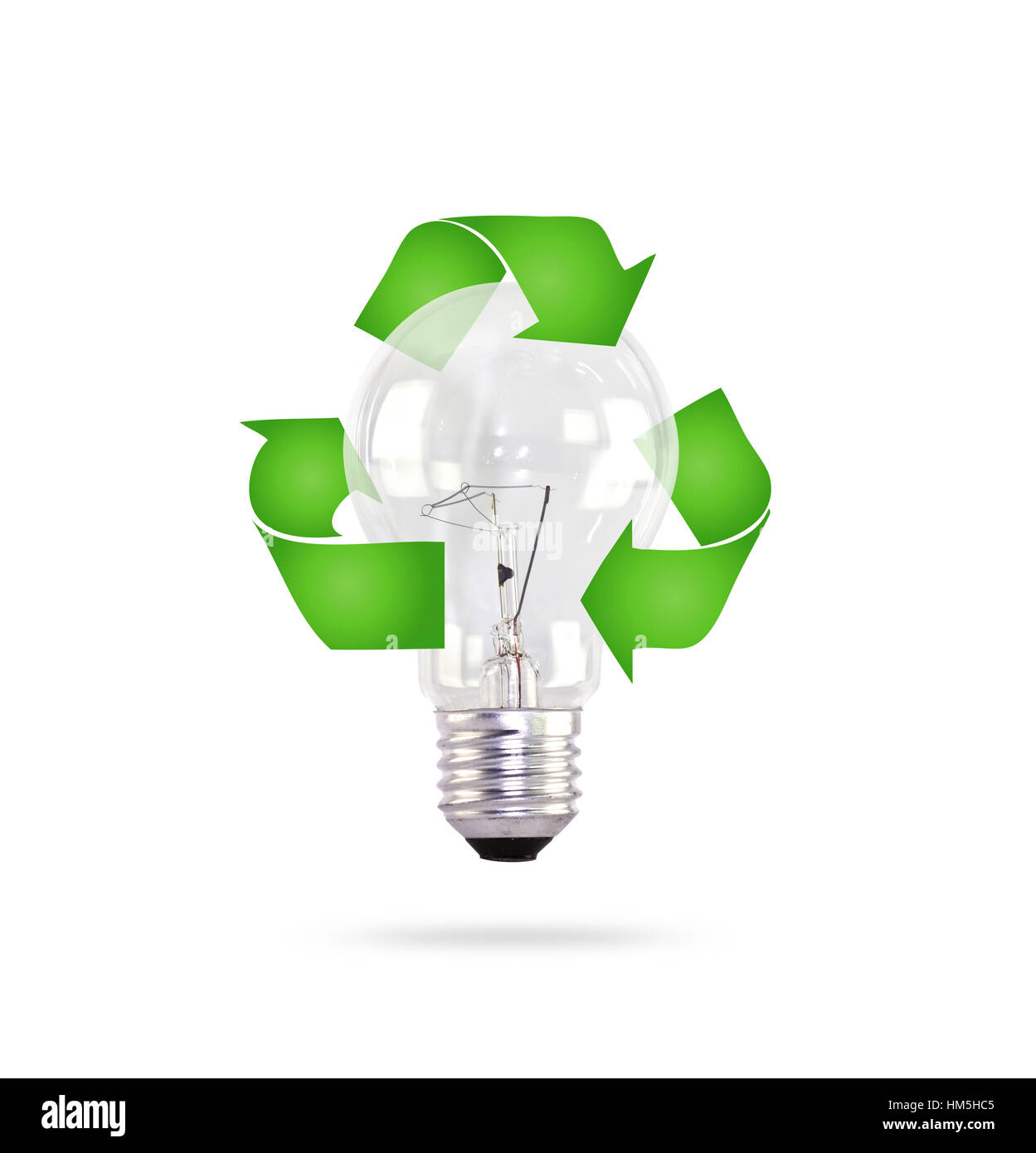 Light bulb with recycling symbol Stock Photo Alamy