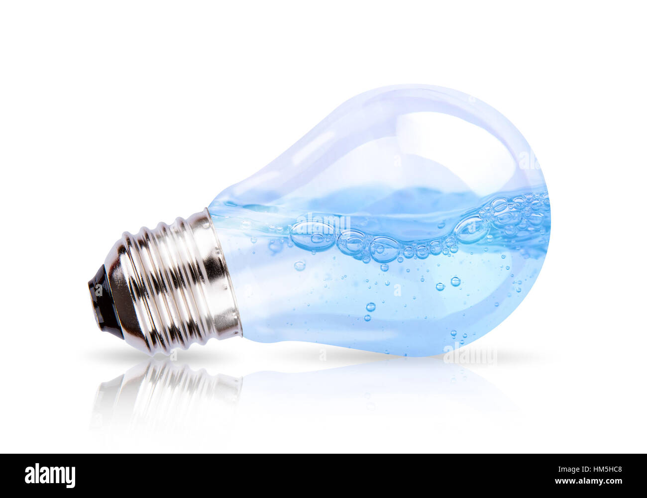 Light bulb with water inside Stock Photo Alamy