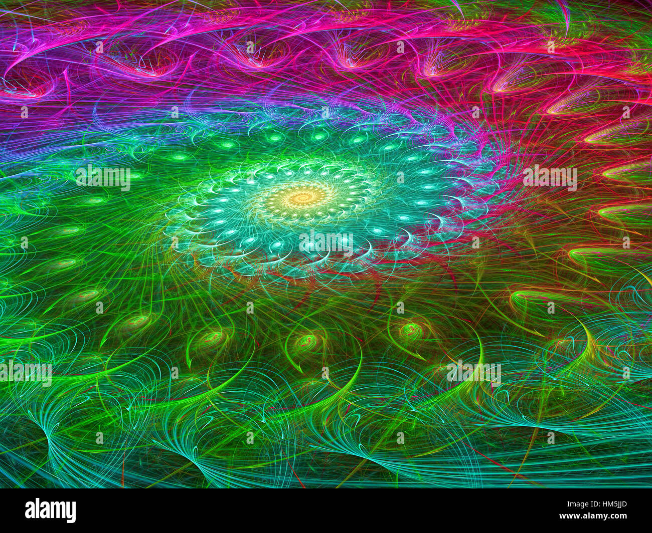 Intricate spiral - abstract digitally generated image Stock Photo