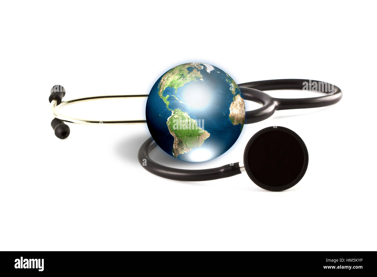 Globe stethoscope symbol patient world hires stock photography and
