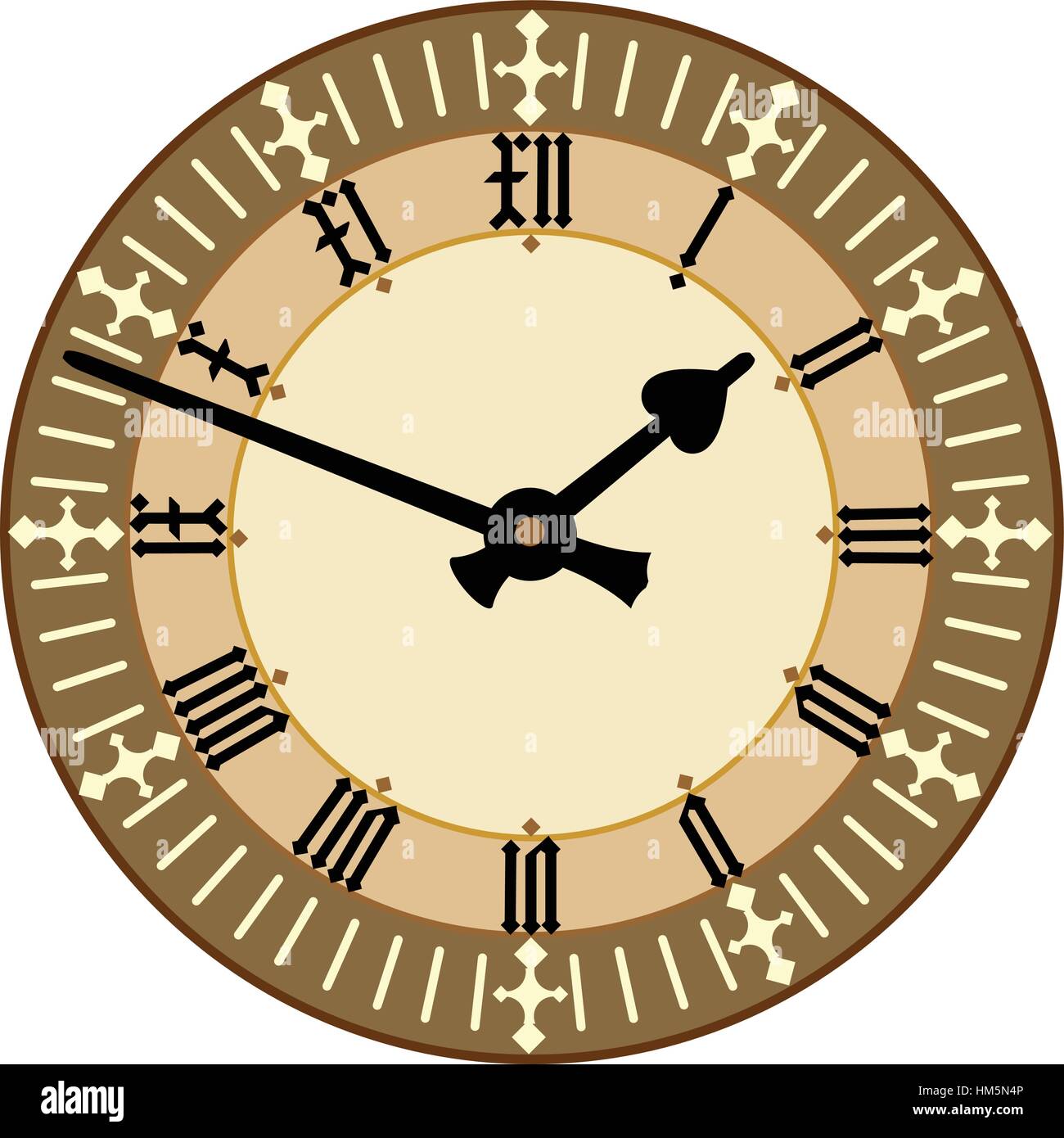 elegant roman numeral clock vector eps 10 Stock Vector Image & Art - Alamy