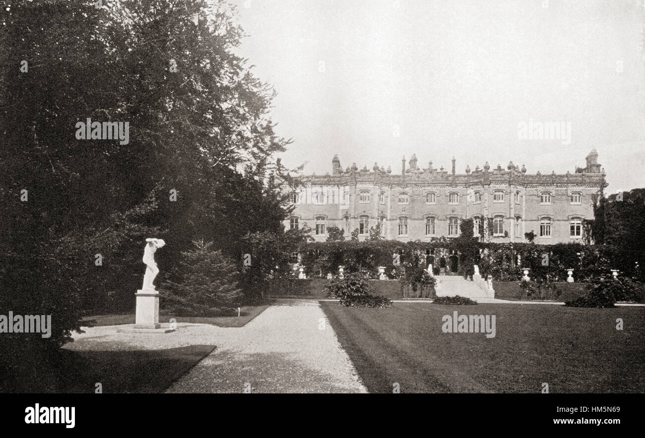 Home of Disraeli, Hughendon Manor, Bucks, England.  Benjamin Disraeli, 1st Earl of Beaconsfield, 1804 – 1881. British politician and writer who twice served as Prime Minister of the United Kingdom. Stock Photo