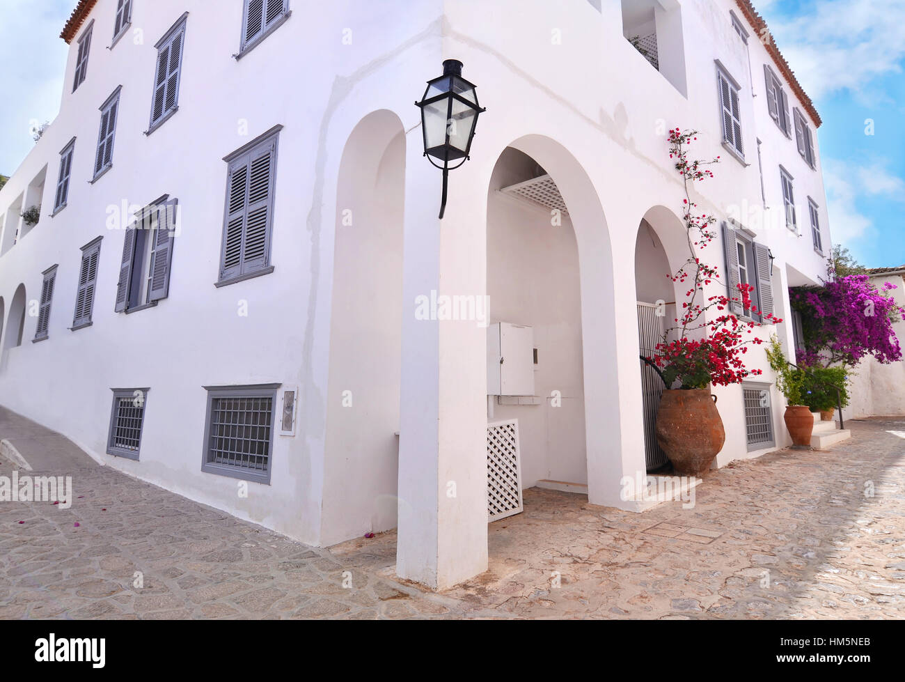 houses at Hydra island Greece Stock Photo Alamy