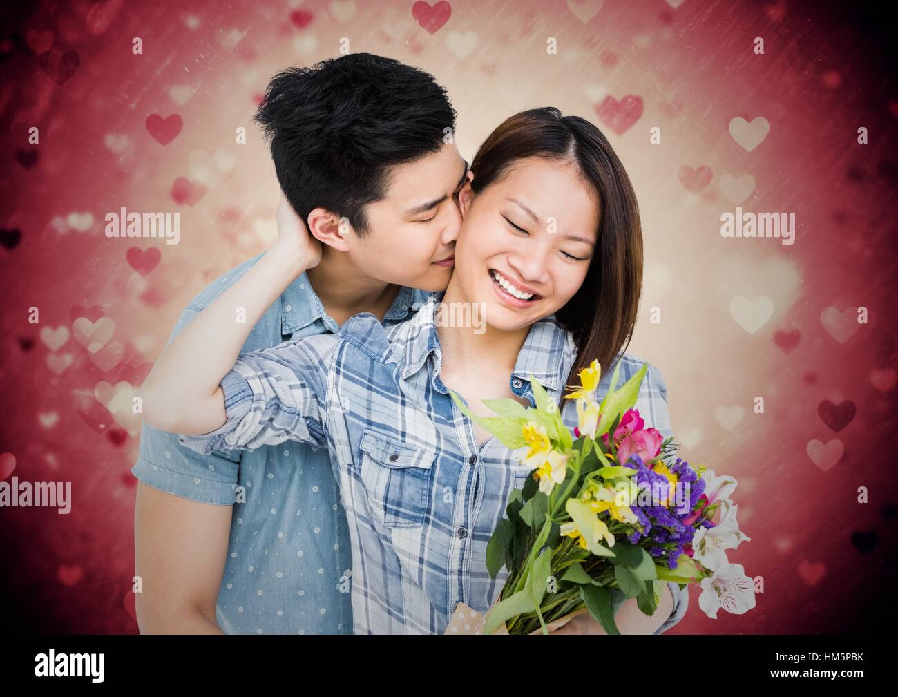 Young asian couple kissing other hi-res stock photography and images ...
