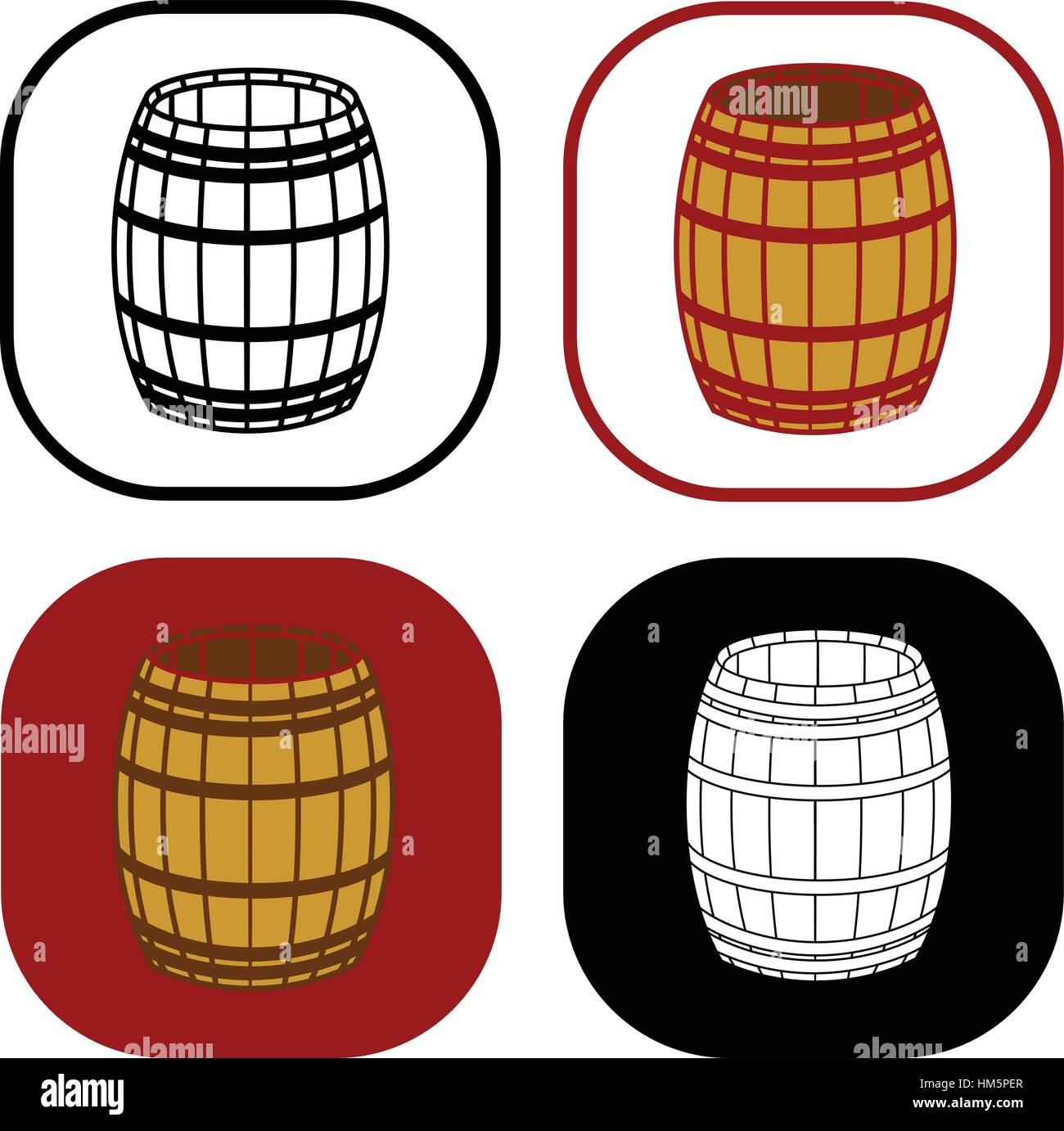 Wooden barrel vector eps 10 Stock Vector Image & Art Alamy