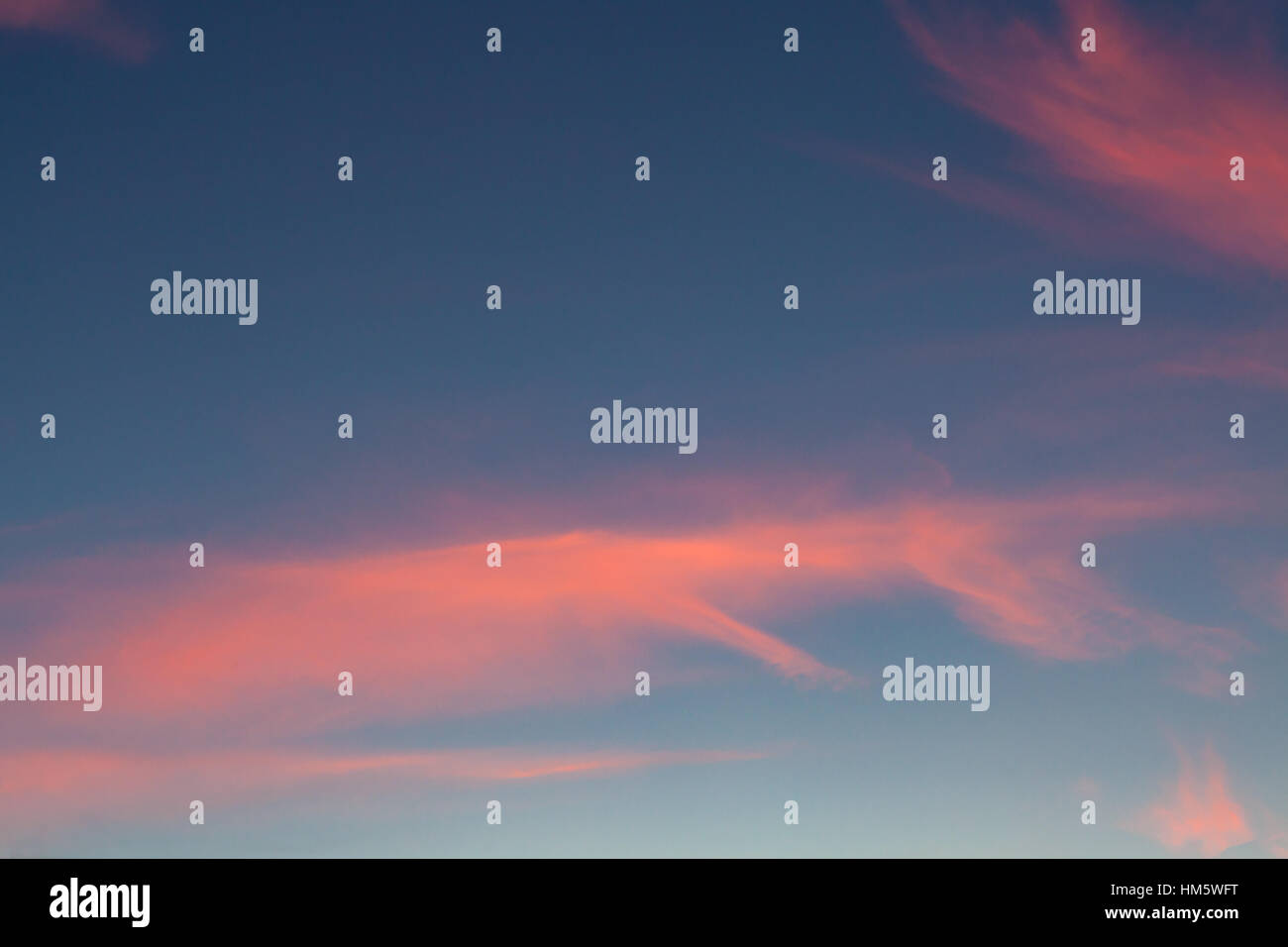 Beautiful pink sunset clouds Stock Photo - Alamy