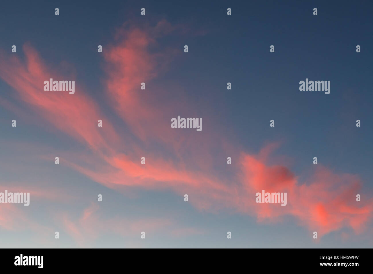 Beautiful pink sunset clouds Stock Photo - Alamy