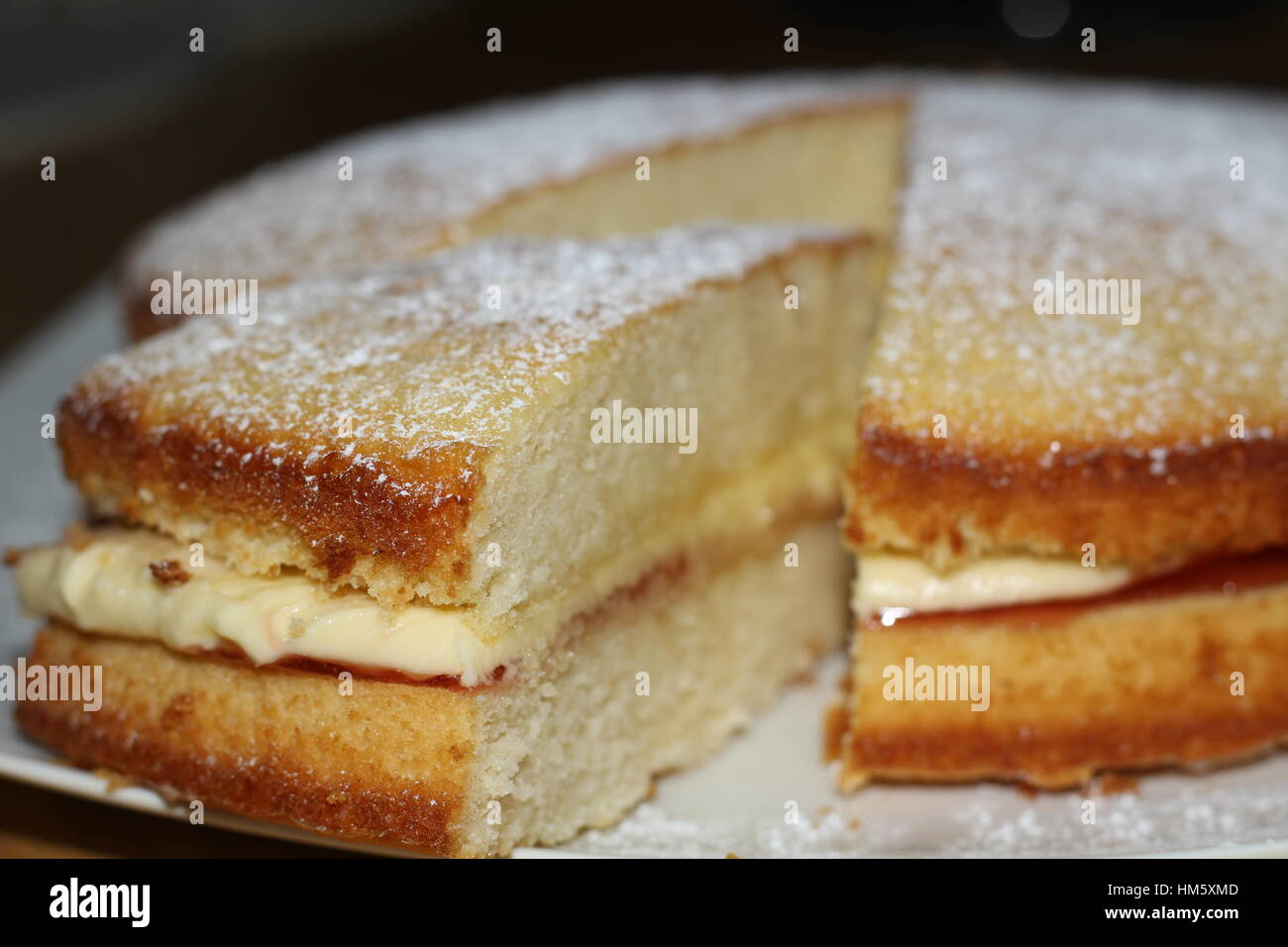 Victoria Sponge Cake Stock Photo