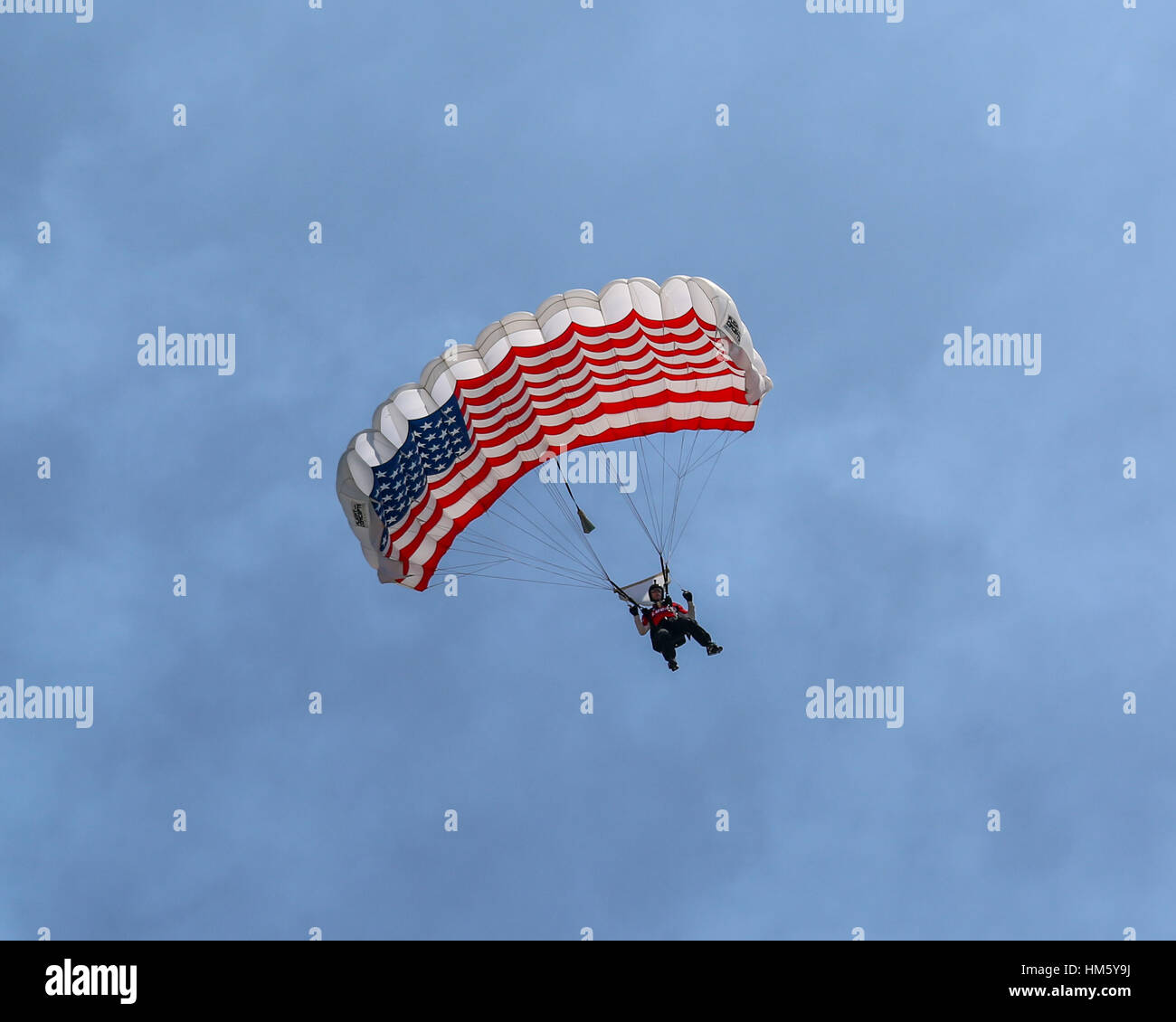 Lucas Oil Jump Team Skydiver Stock Photo - Alamy