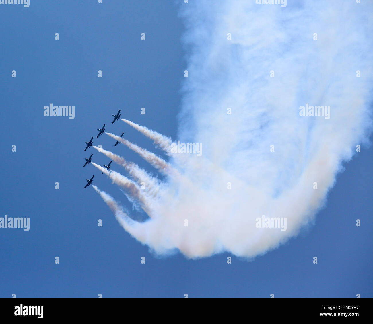 Breitling Jet Team - Aero L-39 Albatros jets Stock Photo