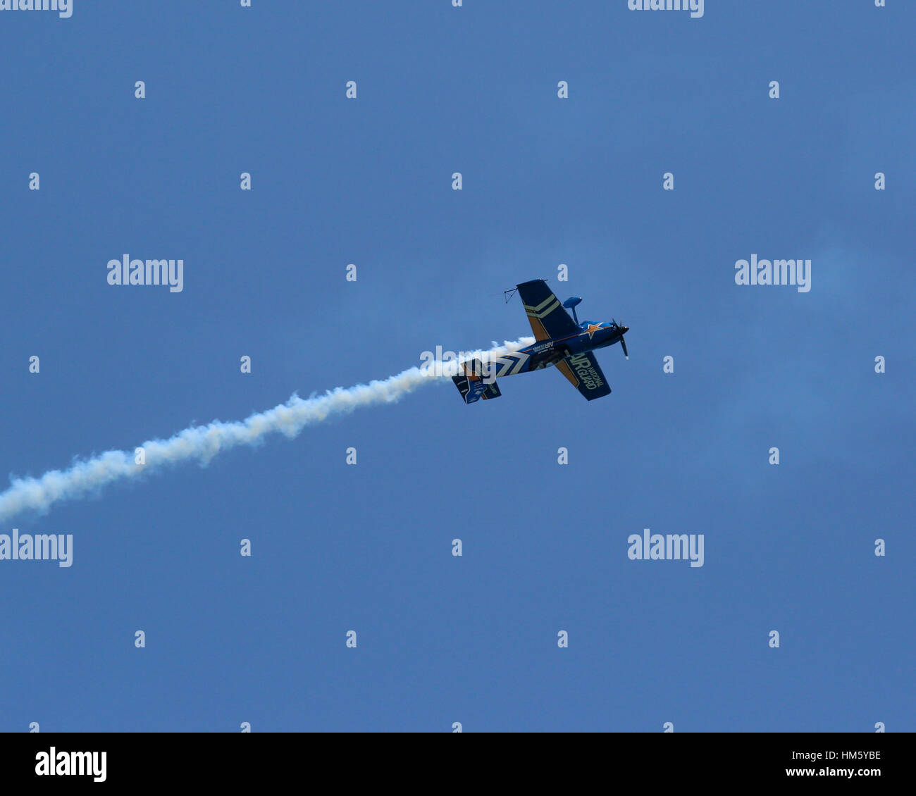 Air National Guard MXS making smoke Stock Photo