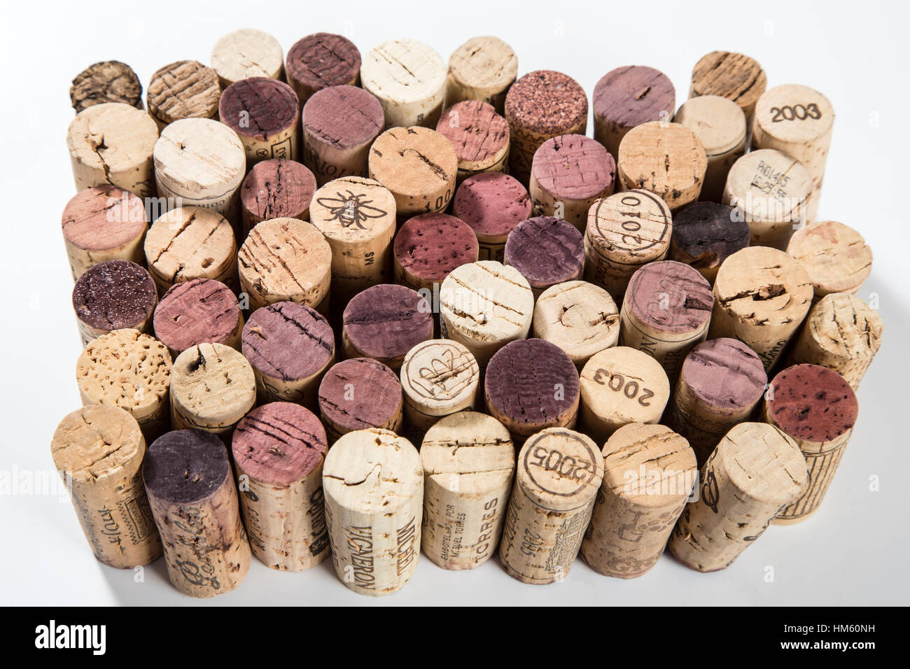Groups of Wine Corks Stock Photo