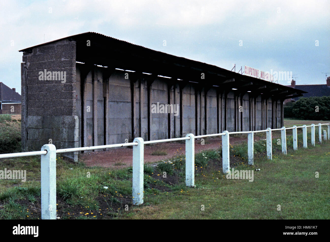 The Lido Ground, home of Clipstone Welfare FC (Nottinghamshire), pictured in April 1991 Stock