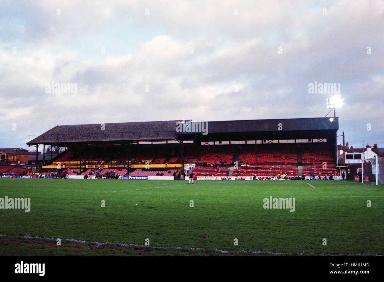 Vicarage Road, home of Watford FC, pictured in December 1994 Stock Photo