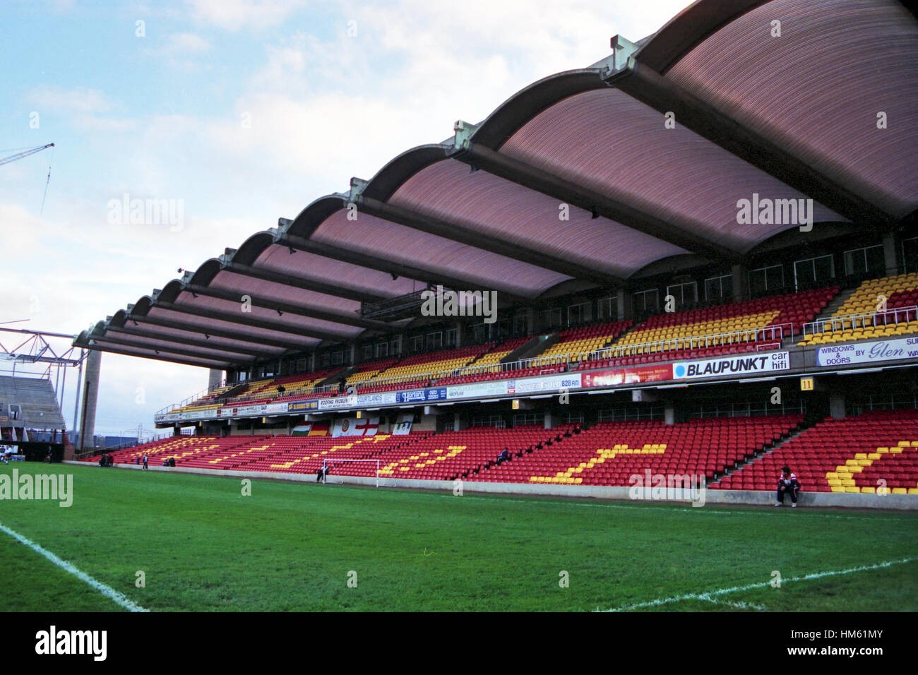 Vicarage Road, home of Watford FC, pictured in December 1994 Stock Photo
