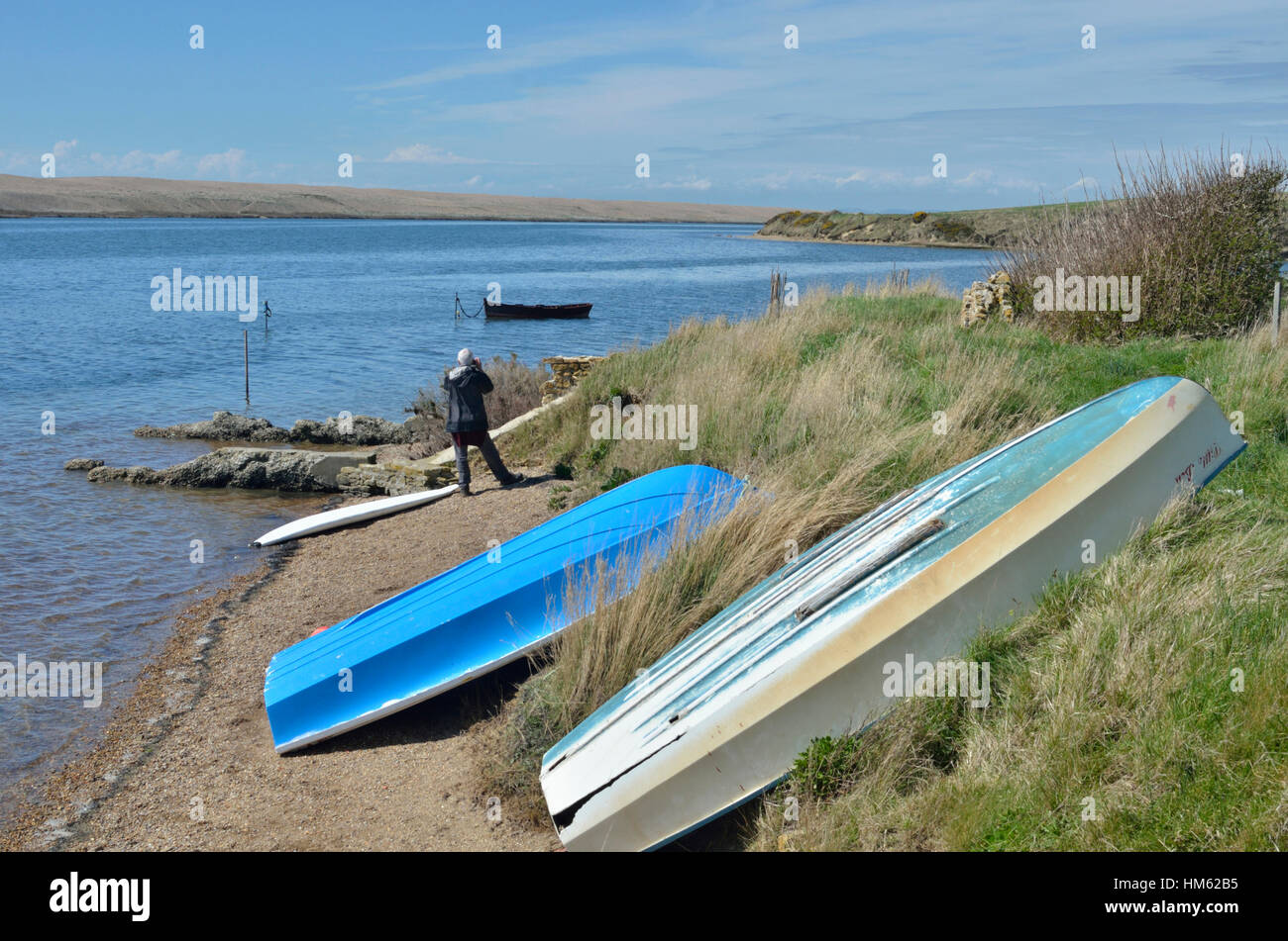 Chesil Beach and the Fleet Lagoon, Dorset UK Stock Photo Alamy