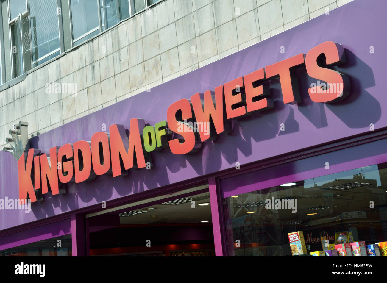 Kingdom of Sweets sweet shop, London, UK Stock Photo Alamy