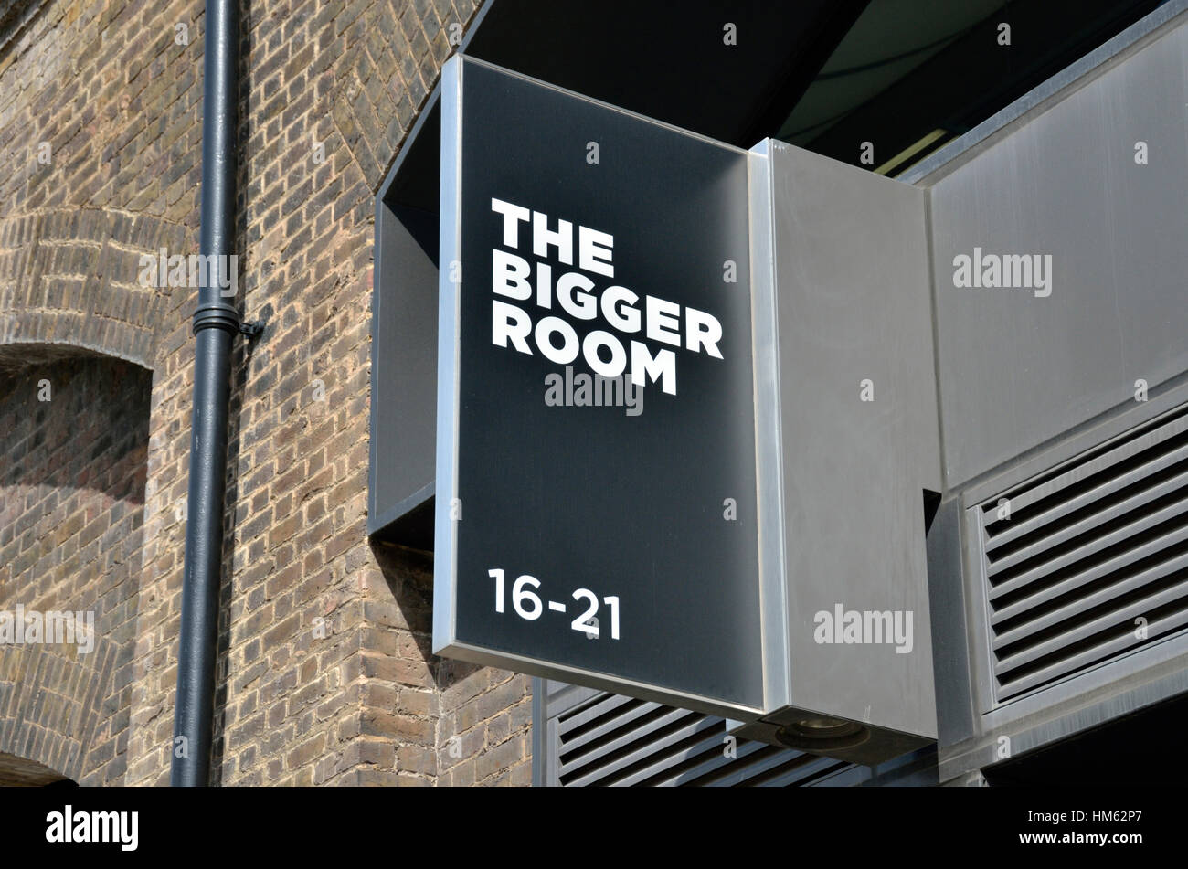 Bigger Room sign King's Cross, London, UK. Stock Photo