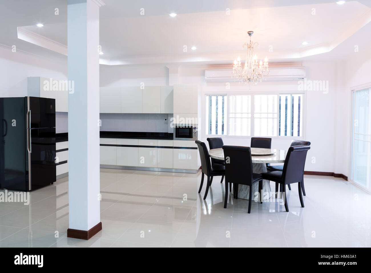 Interior house, Empty modern kitchen Stock Photo - Alamy