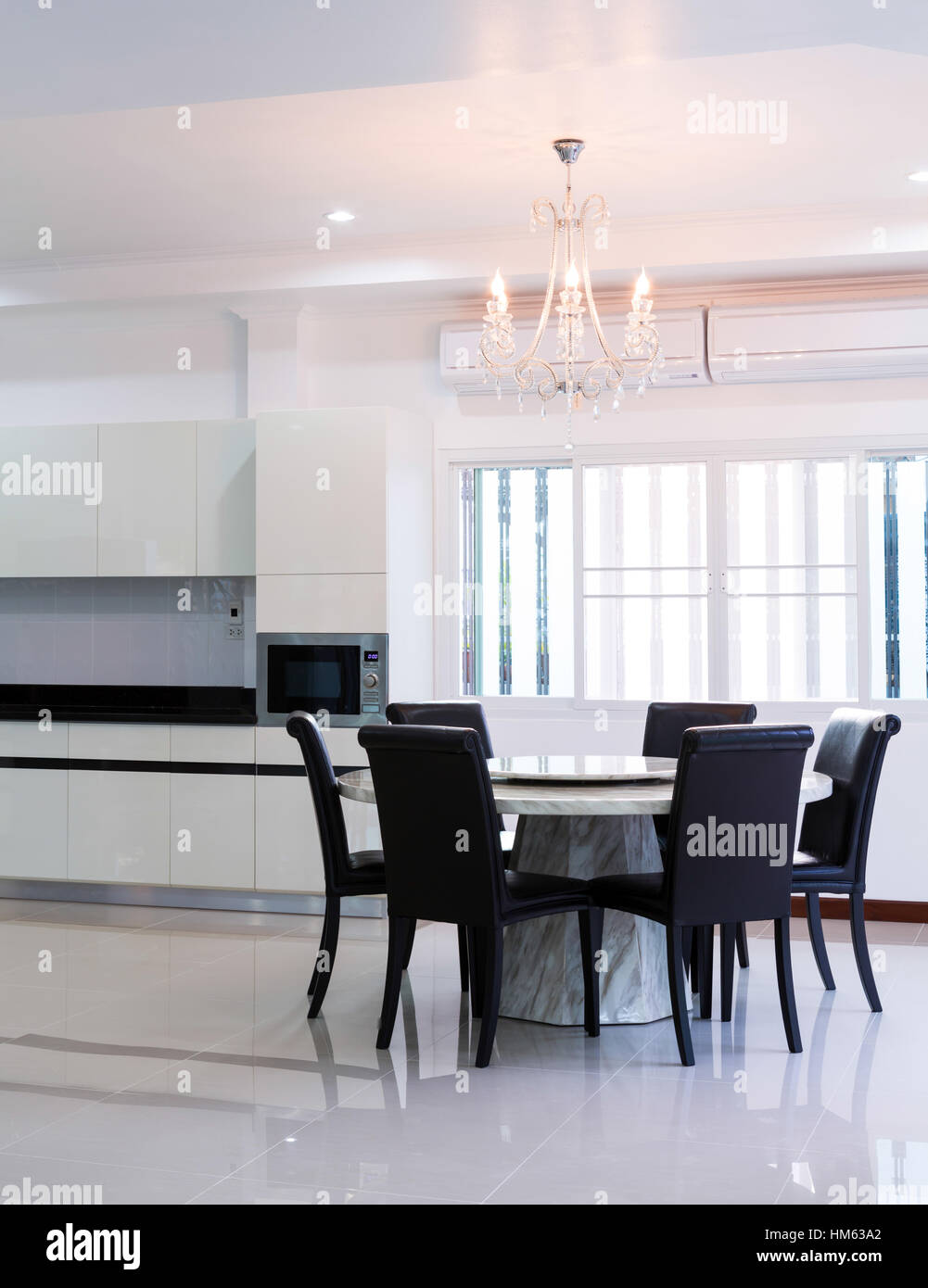 Interior house, Empty modern kitchen Stock Photo - Alamy