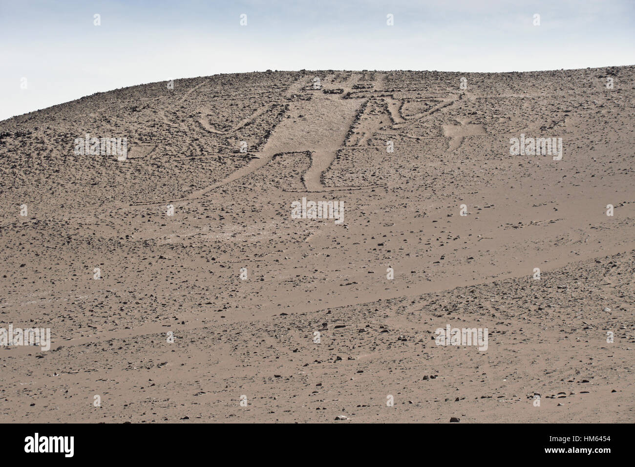 El Gigante de Atacama geoglyph on Cerro Unita, Atacama Desert, Norte Grande, Chile Stock Photo