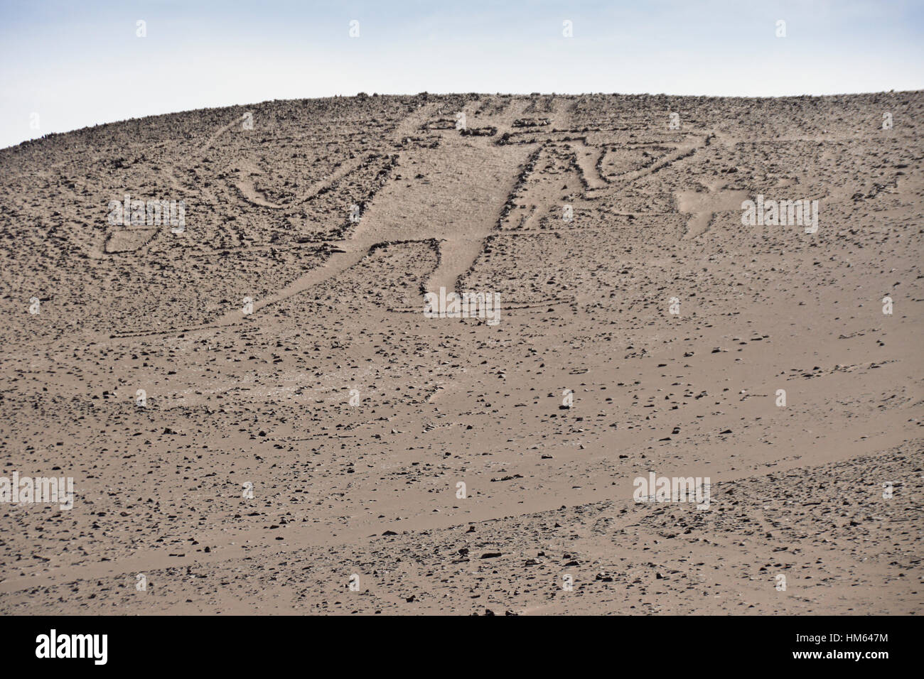 El Gigante de Atacama geoglyph on Cerro Unita, Atacama Desert, Norte Grande, Chile Stock Photo