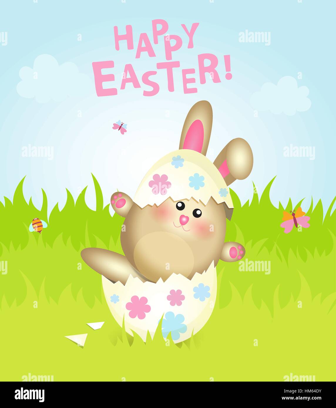 Easter rabbit egg in Stock Vector Images Alamy