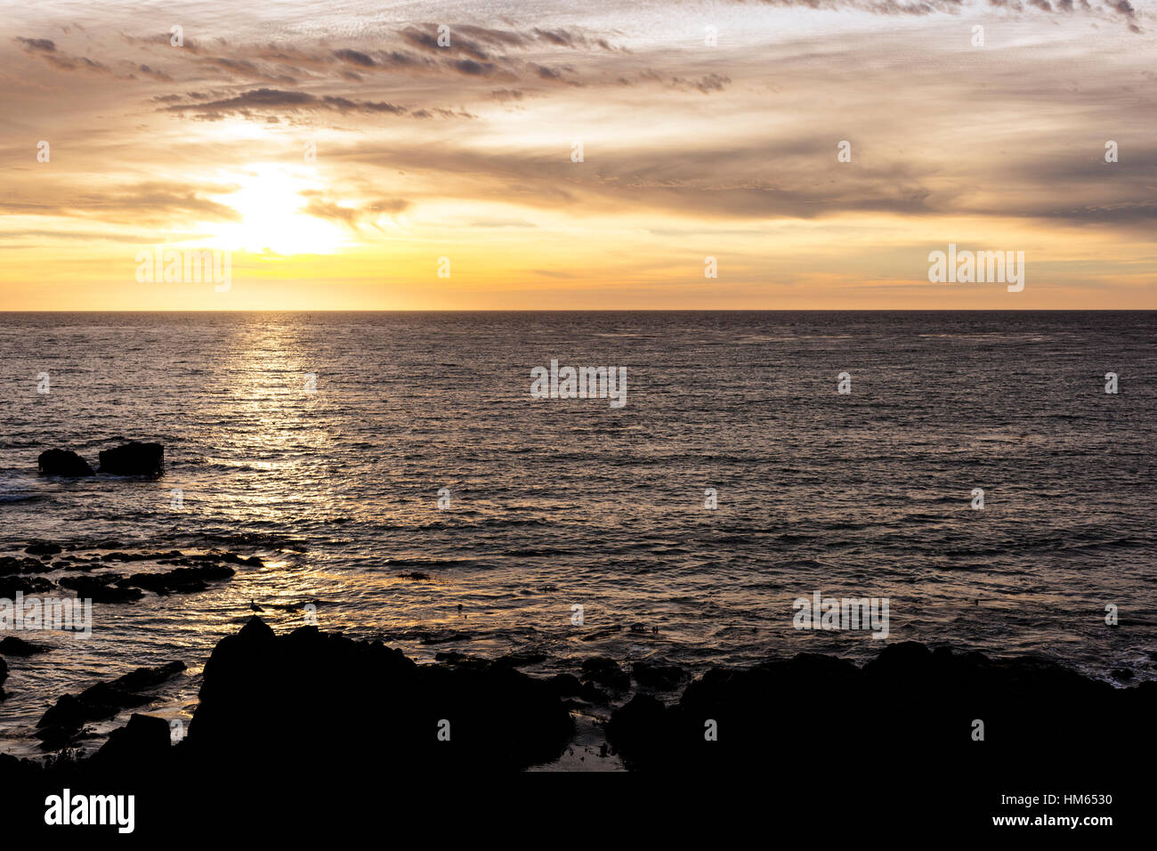 Pacific Ocean Sunset Stock Photo