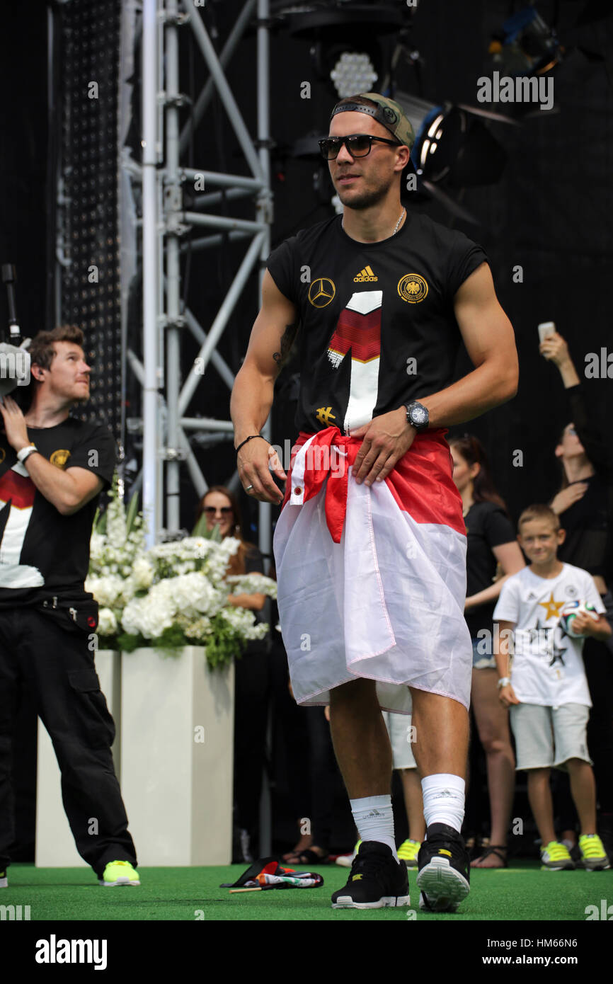 German National Football team and chief coach Löw celebrate FIFA World