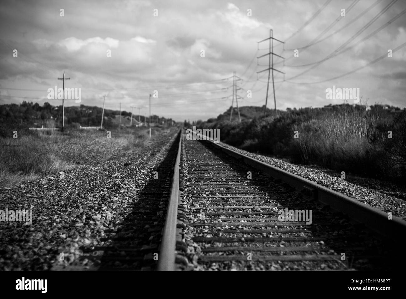 Vanishing point rail roads hi-res stock photography and images - Alamy