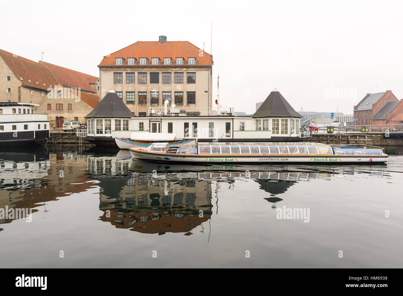 Waterside living in Christianshavn, Copenhagen, Denmark Stock Photo
