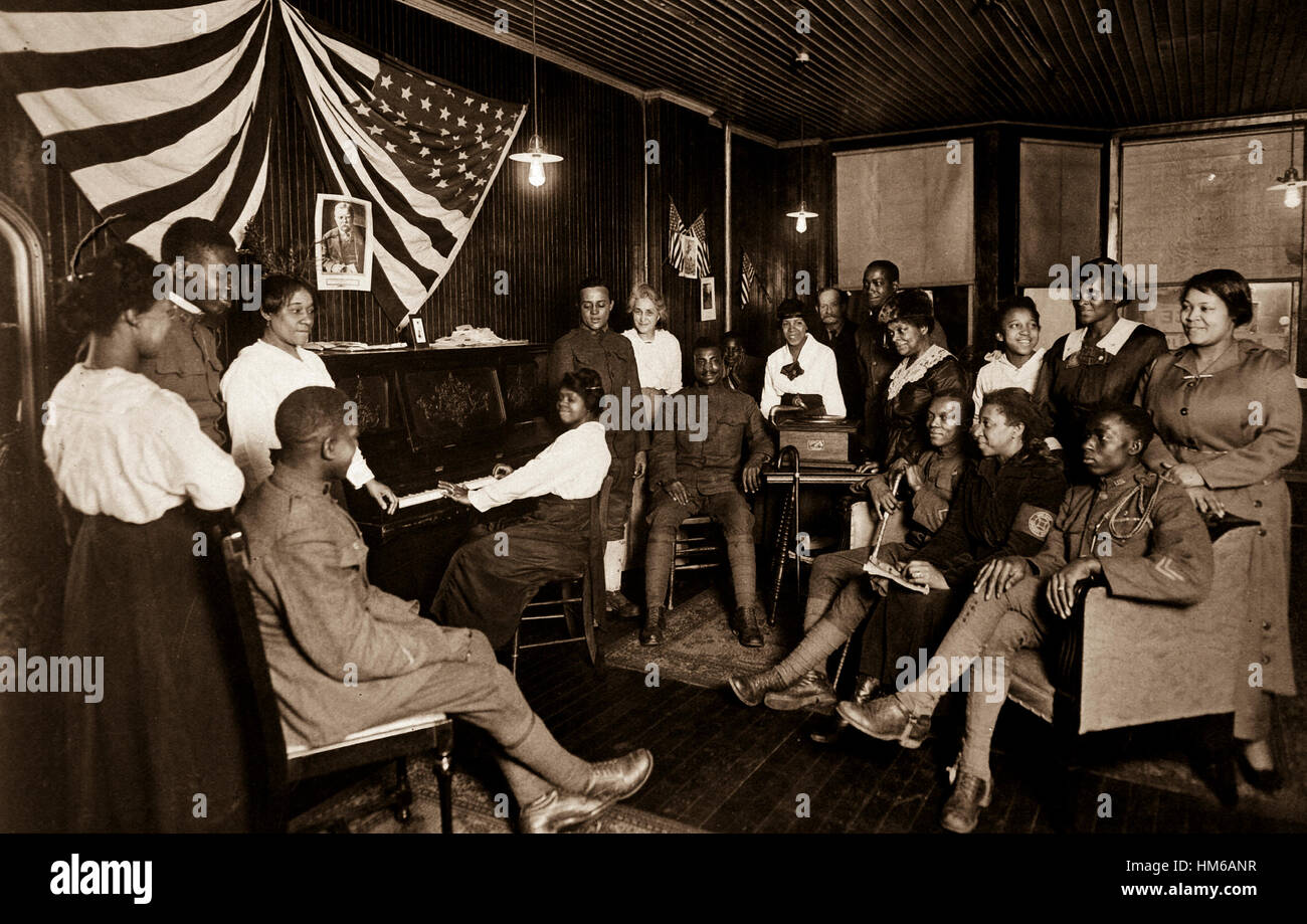 Honoring men about to leave for camps. Colored women open a club to