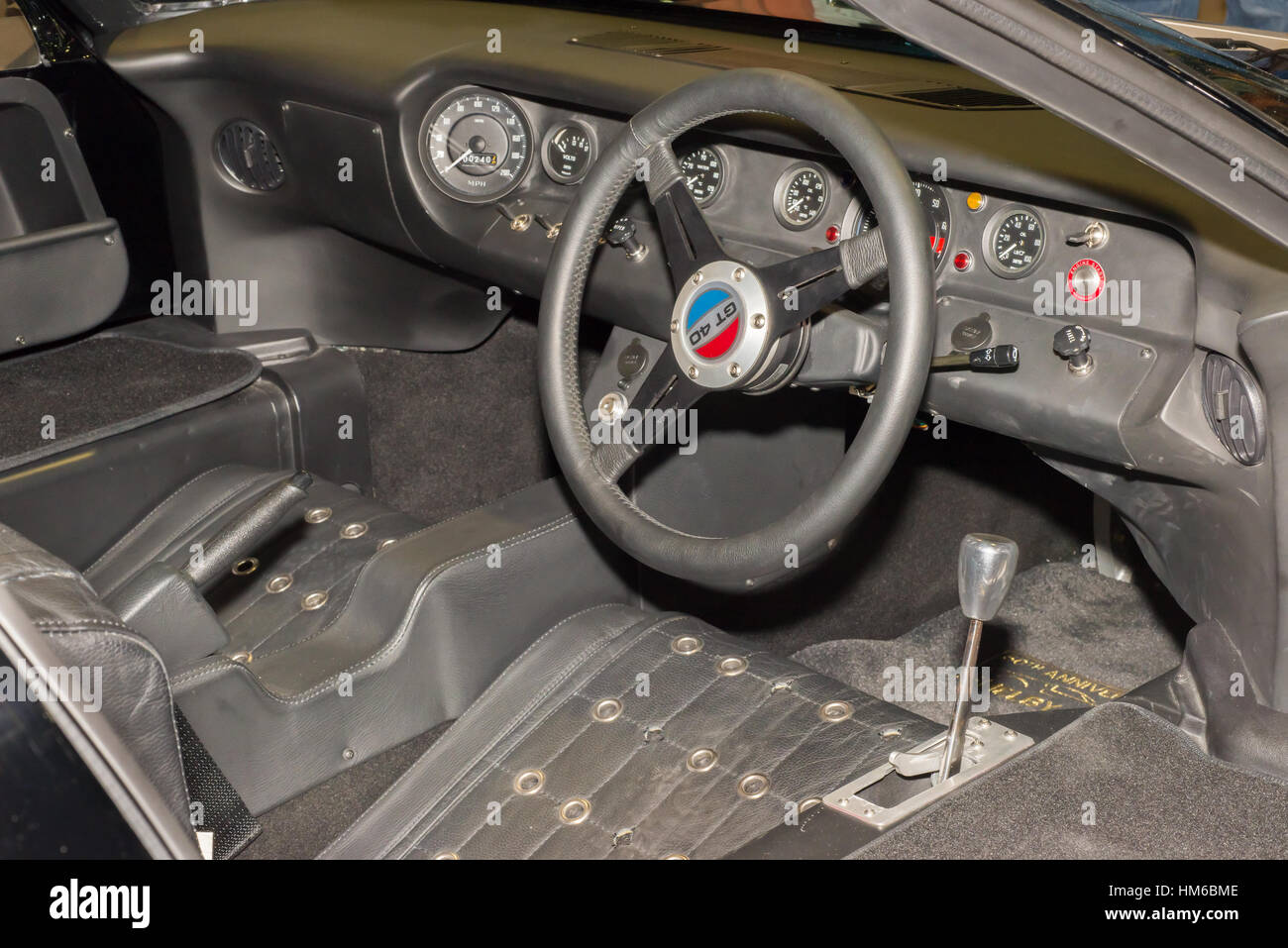 1960s Ford Gt40 Race Car Right Hand Drive Interior And