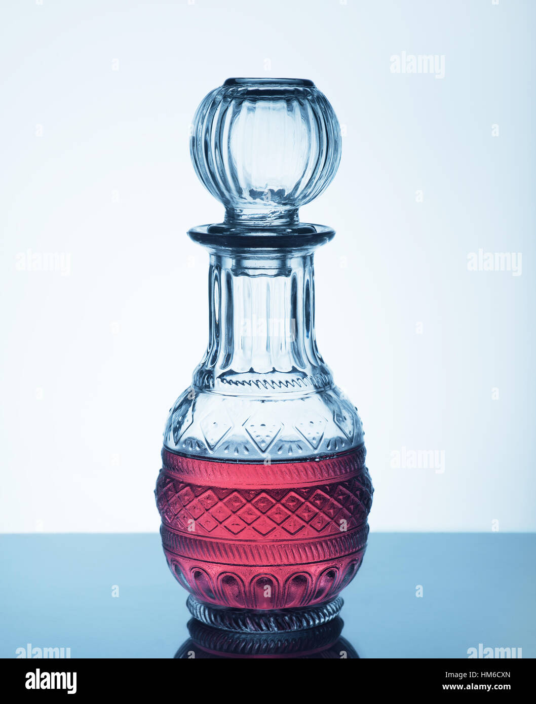 Decanter with juice on a white background Stock Photo Alamy