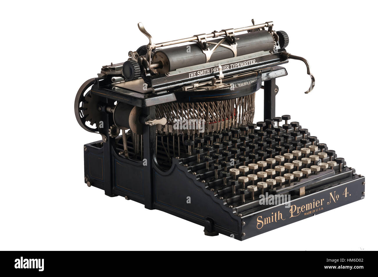 American Typewriter Smith Premier, Industrial Museum Lauf, Lauf an der Pegnitz, Middle Franconia, Bavaria, Germany Stock Photo