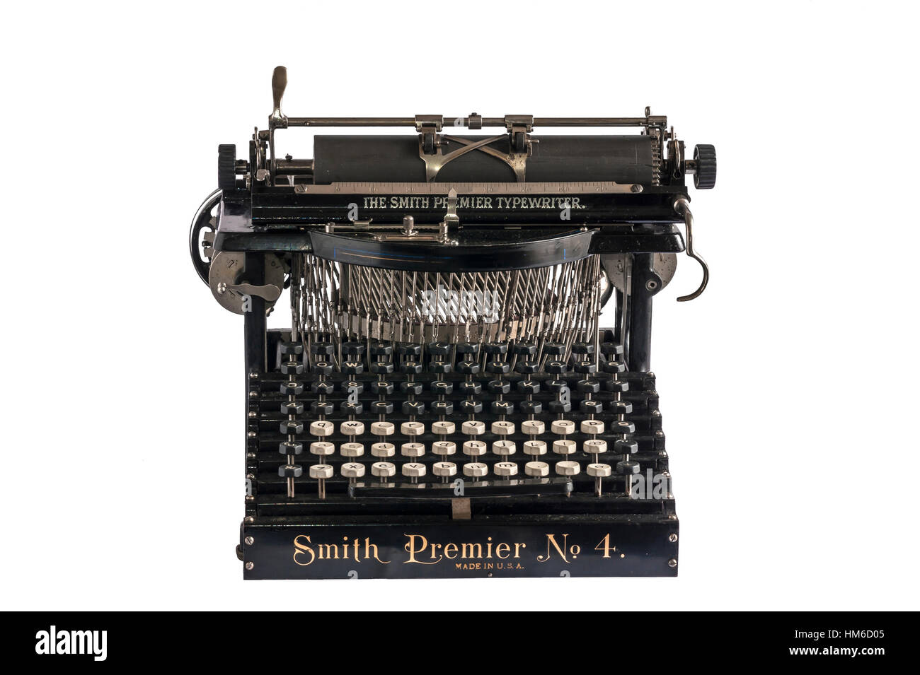 American Typewriter Smith Premier, Industrial Museum Lauf, Lauf an der Pegnitz, Middle Franconia, Bavaria, Germany Stock Photo