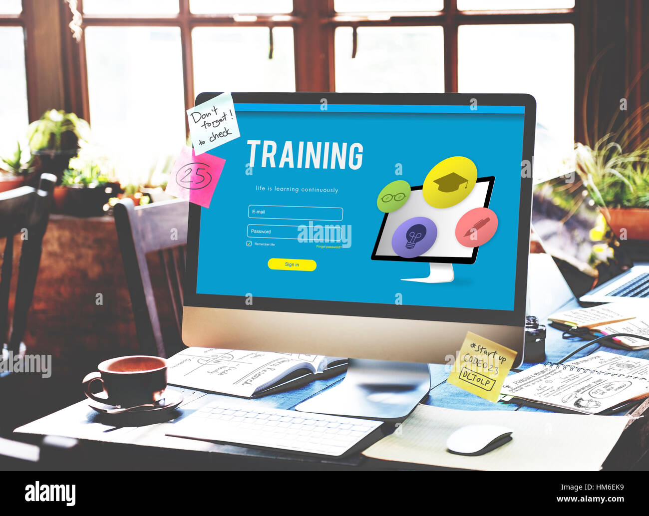 Training Study Training Study Knowledge E-learning Concept Stock Photo - Alamy