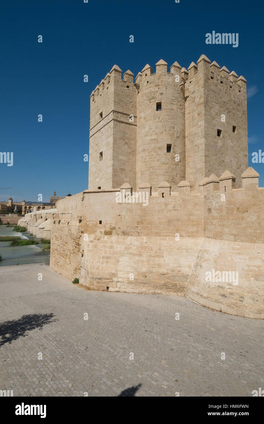 The Calahorra Tower on the Roman Bridge on the Guadalquivir River,Cordoba,Andalusia,Andalucia,Spain Stock Photo