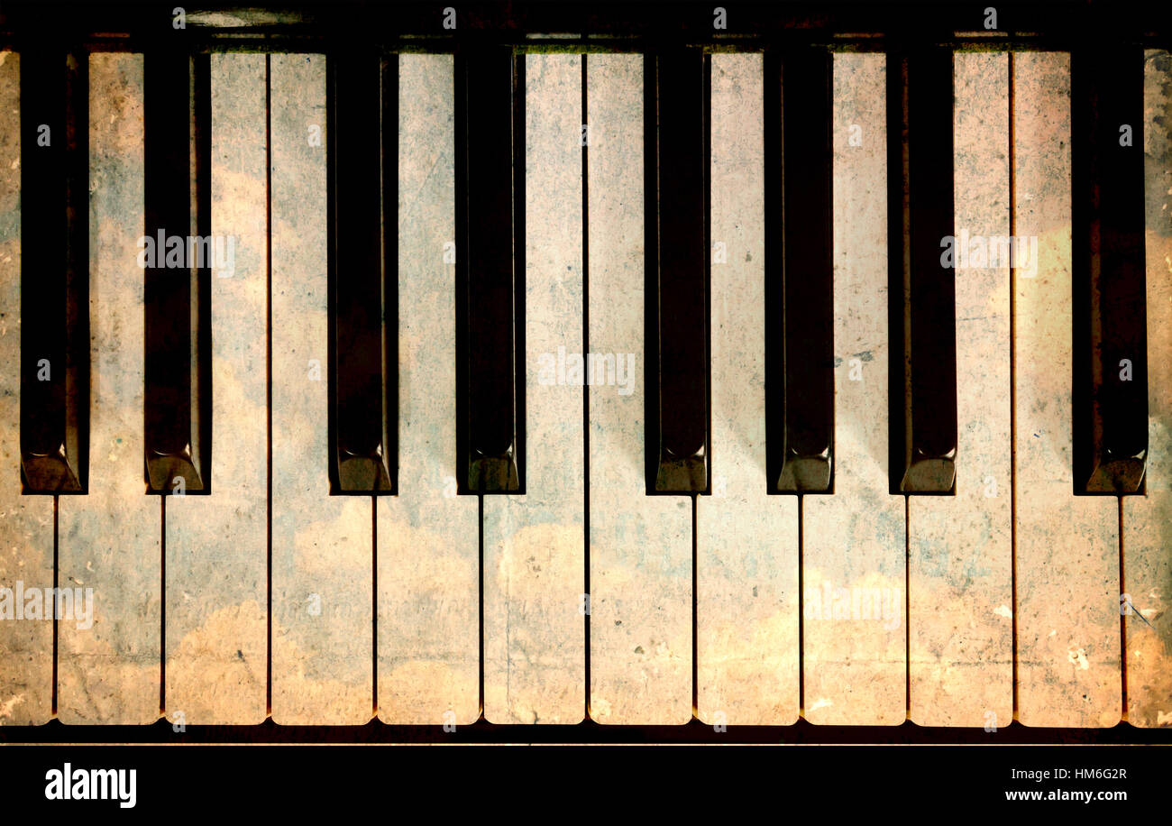 Vintage piano keys Stock Photo Alamy