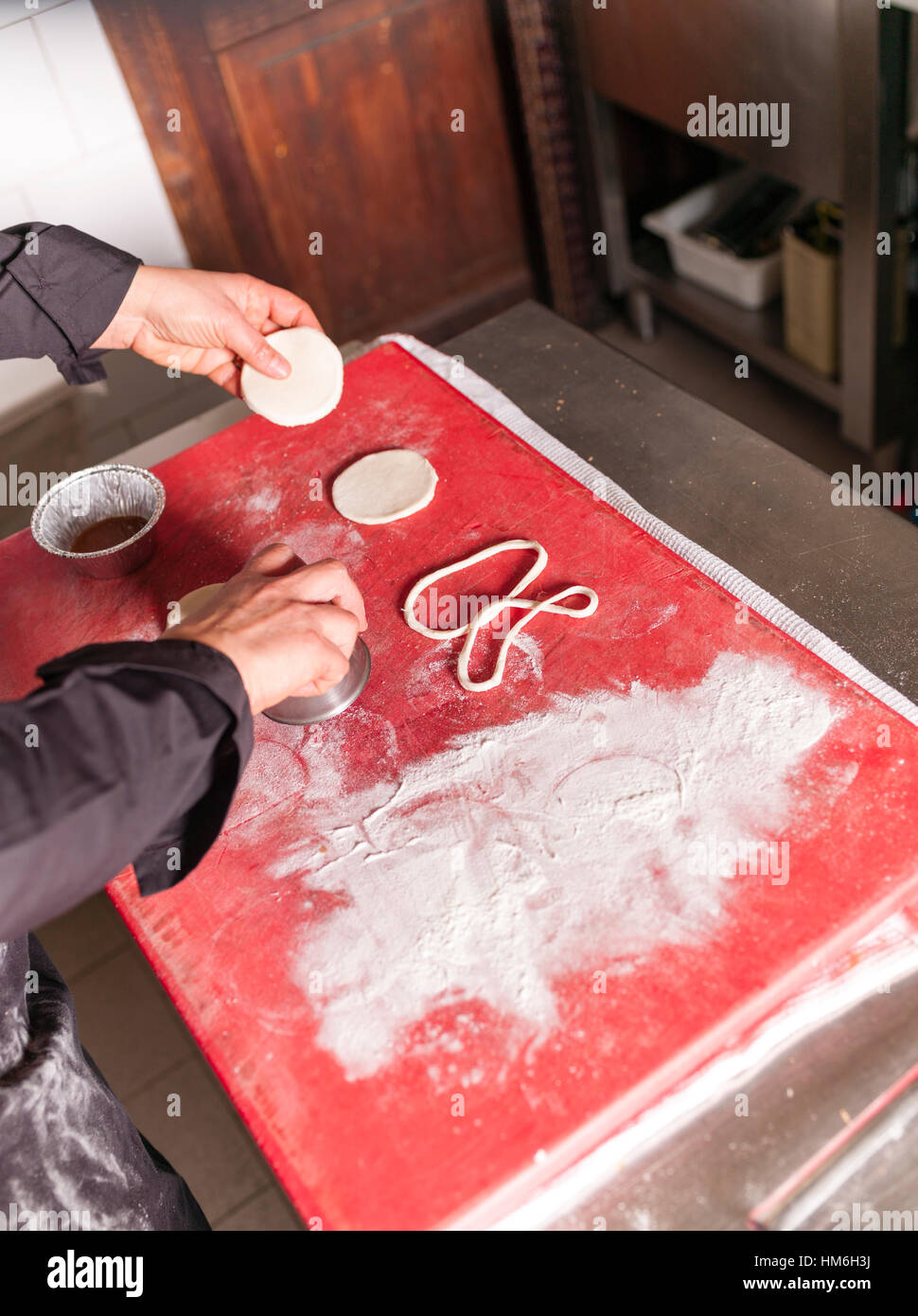Caramelized onions with ice cream starter, prepared by chef Marina at