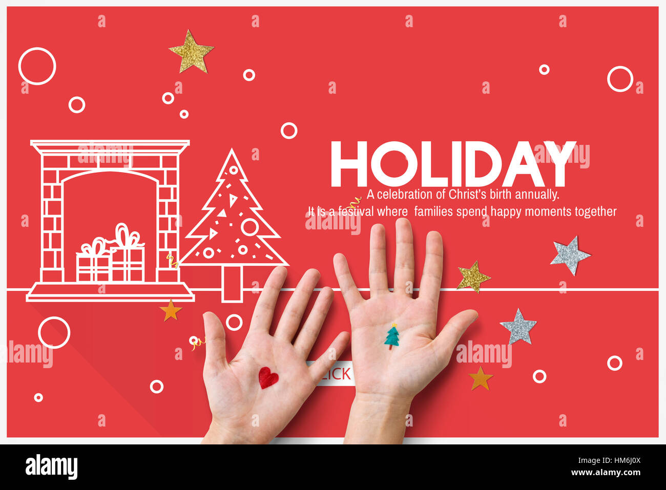 Happy Holiday Break Celebrate Party Enjoyment Concept Stock Photo