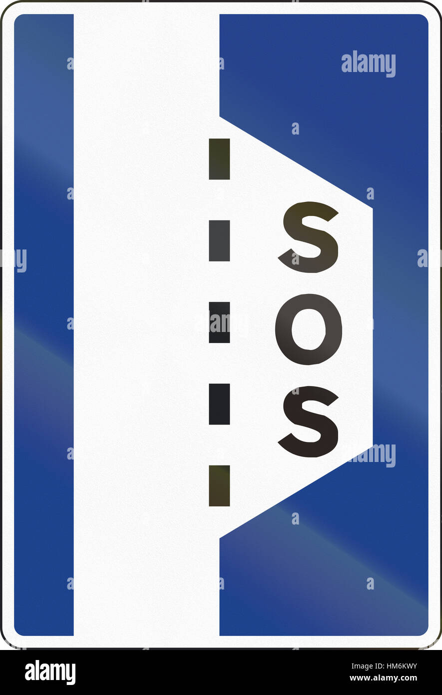 Road sign used in Spain - Breakdown bay Stock Photo - Alamy